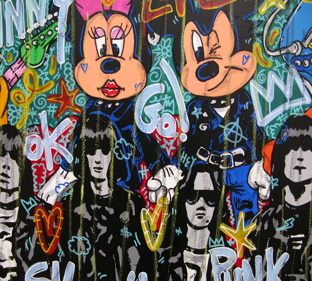 Tableau de RICO SAB a pour titre  Hey ho let's go ! style street pop art, street art dim : RICO SABprix:1650