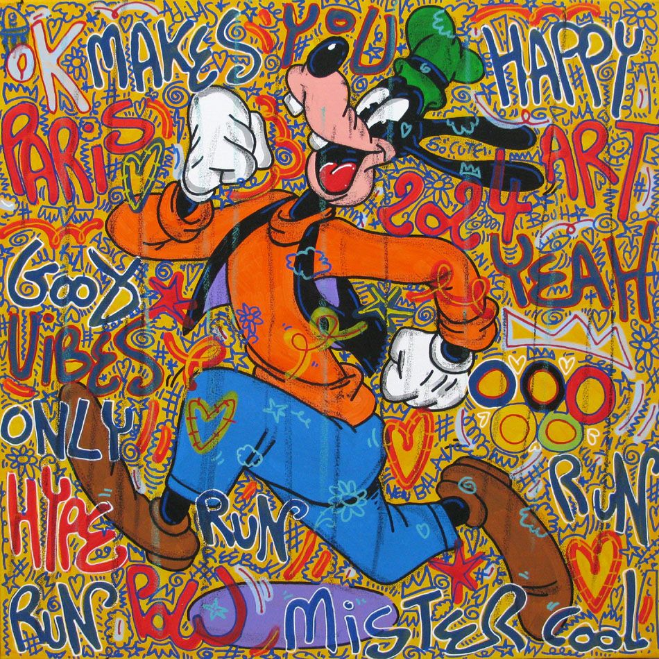 Tableau de RICO SAB a pour titre  Makes you happy style street pop art, street art dim : RICO SABprix:600