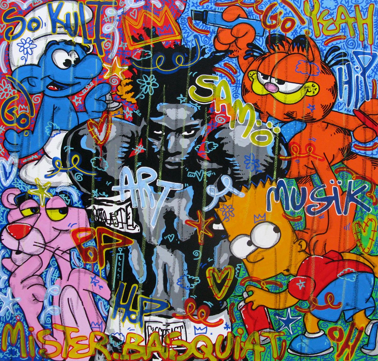 Tableau de RICO SAB a pour titre  Hey Sam style street pop art, street art dim : RICO SABprix:950