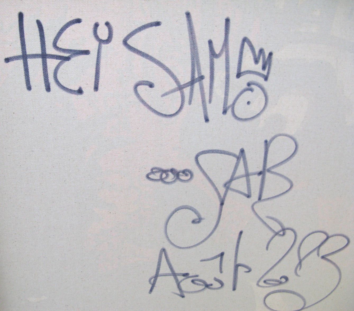 Tableau de RICO SAB a pour titre  Hey Sam style street pop art, street art dim : RICO SABprix:950