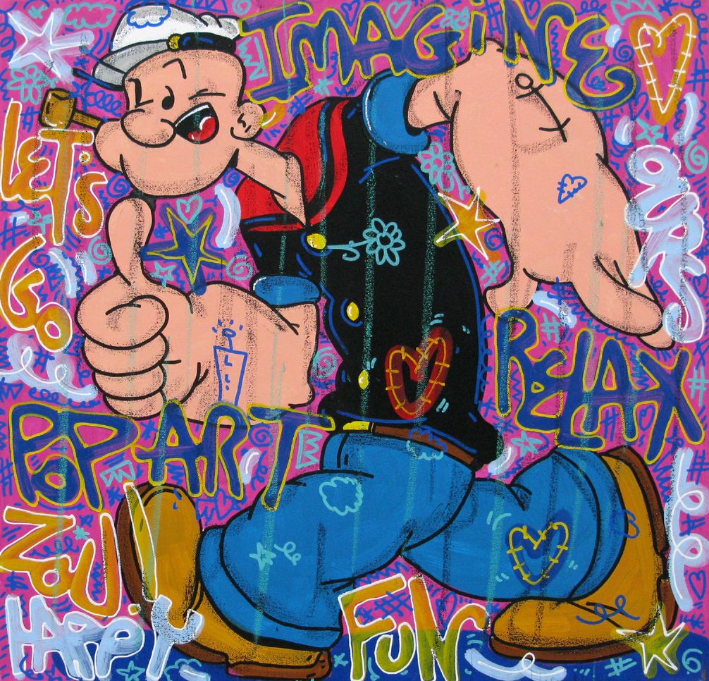 Tableau de RICO SAB a pour titre  Imagine style street pop art, street art dim : RICO SABprix:320