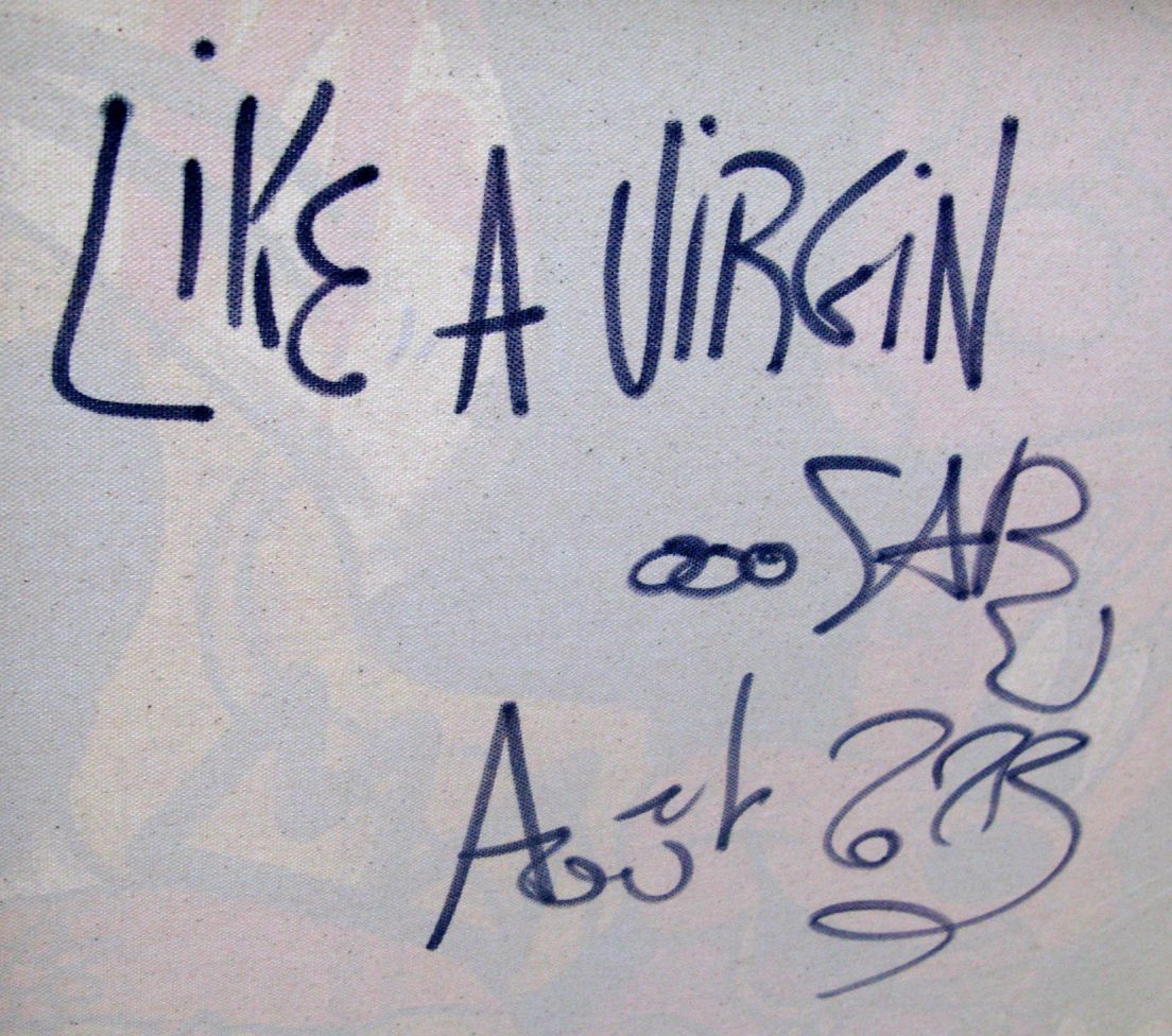 Tableau de RICO SAB a pour titre  Like a virgin style street pop art, street art dim : RICO SABprix:950