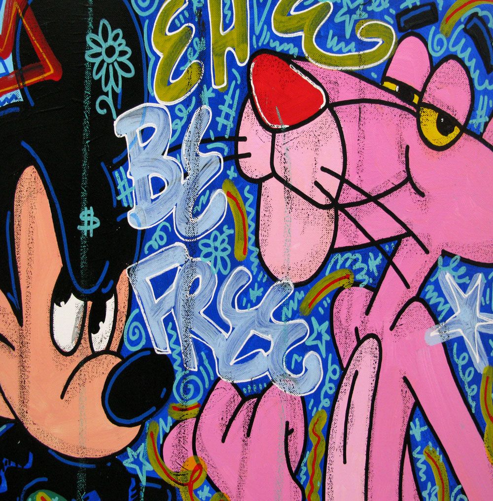 Tableau de RICO SAB a pour titre  So cute the rock style street pop art, street art dim : RICO SABprix:950