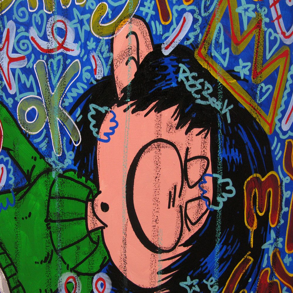 Tableau de RICO SAB a pour titre  Stars Paris 2024 style street pop art, street art dim : RICO SABprix:600