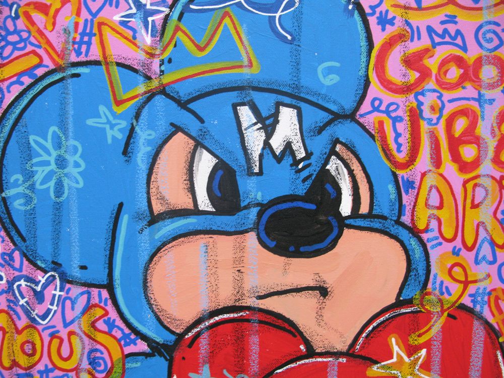 Tableau de RICO SAB a pour titre  Good uibess mister style street pop art, street art dim : RICO SABprix:290