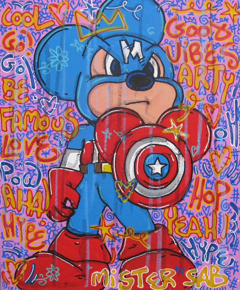 Tableau de RICO SAB a pour titre  Good uibess mister style street pop art, street art dim : RICO SABprix:290