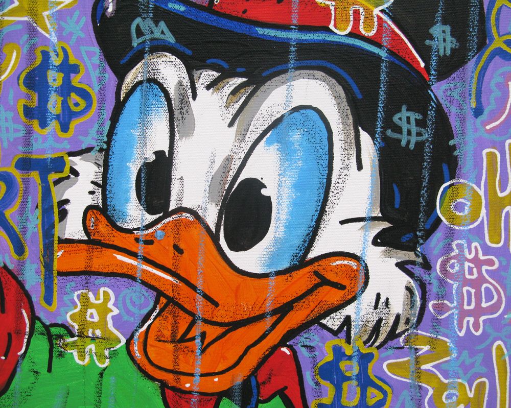 Tableau de RICO SAB a pour titre  Hey picsou style street pop art, street art dim : RICO SABprix:290