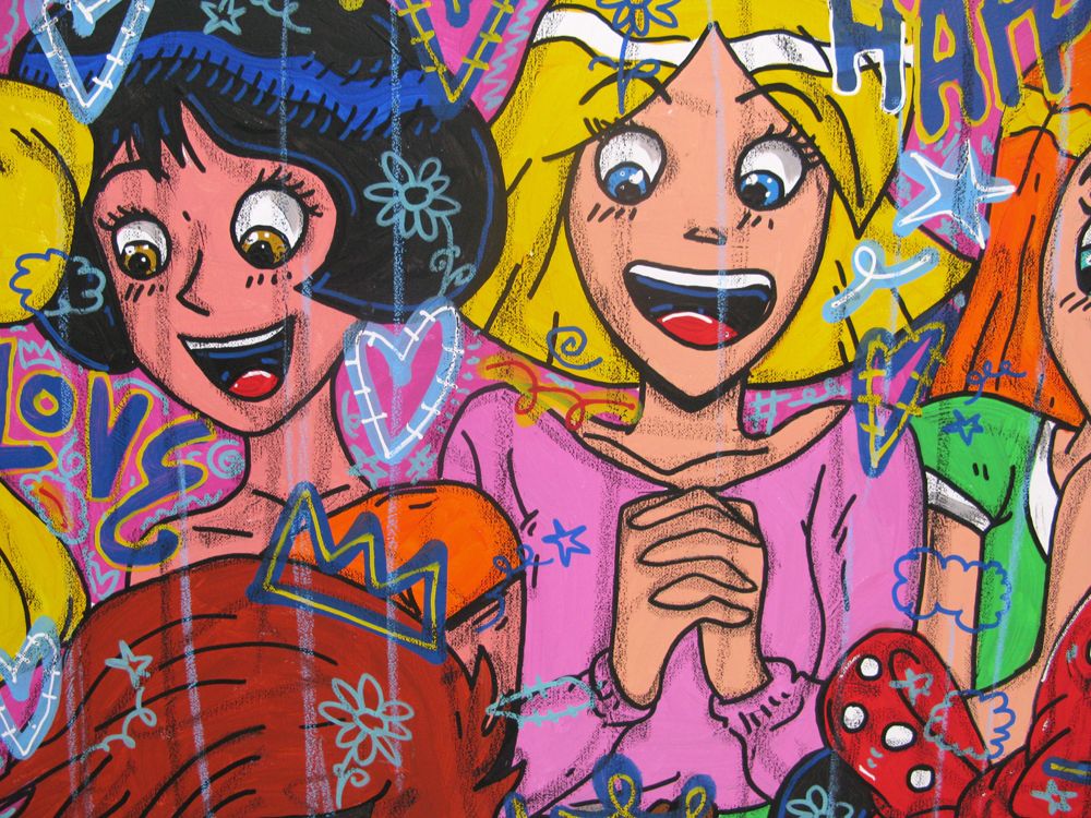 Tableau de RICO SAB a pour titre  Love Albatar style street pop art, street art dim : RICO SABprix:1350