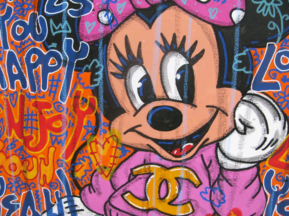 Tableau de RICO SAB a pour titre  Makes you happy style street pop art, street art dim : RICO SABprix:450