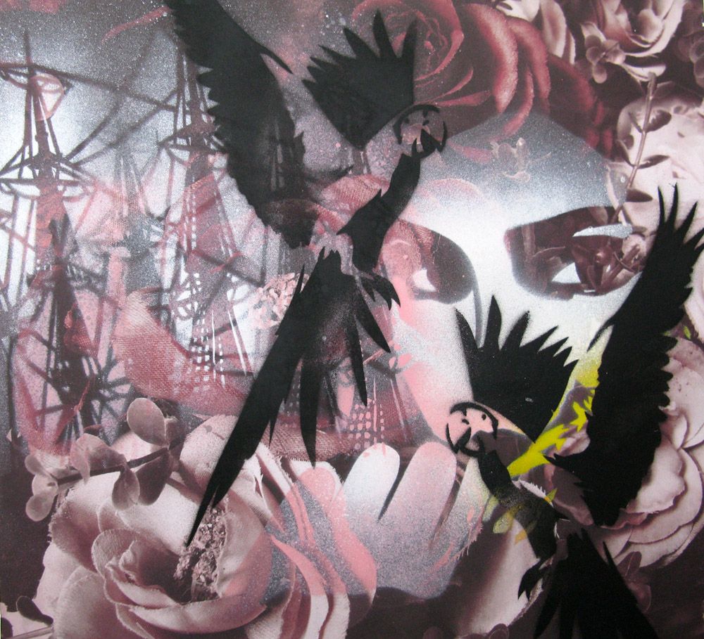 Tableau de KARO TRASS a pour titre  Rosalie style street pop art, street art dim : KARO TRASSprix:100