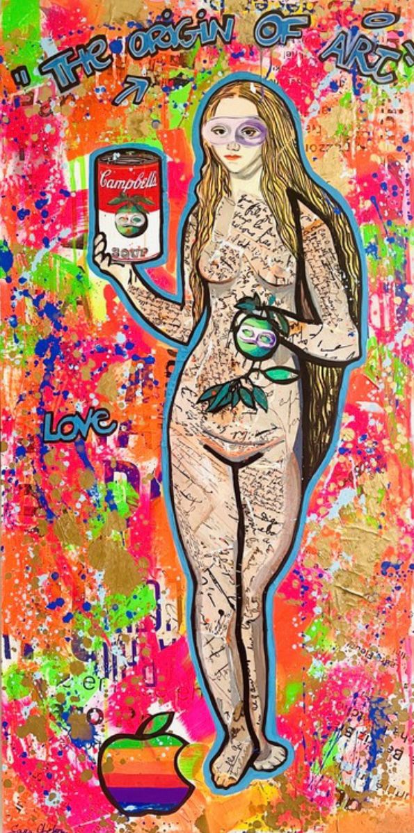 Tableau de SARA CHELOU a pour titre  The origin of Art style street pop art, street art dim : SARA CHELOUprix:950