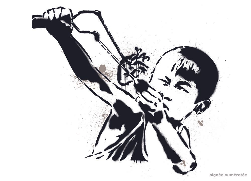 Editions d'art de FALCO a pour titre  FOROVER style street art, graphique dim : FALCOprix:75