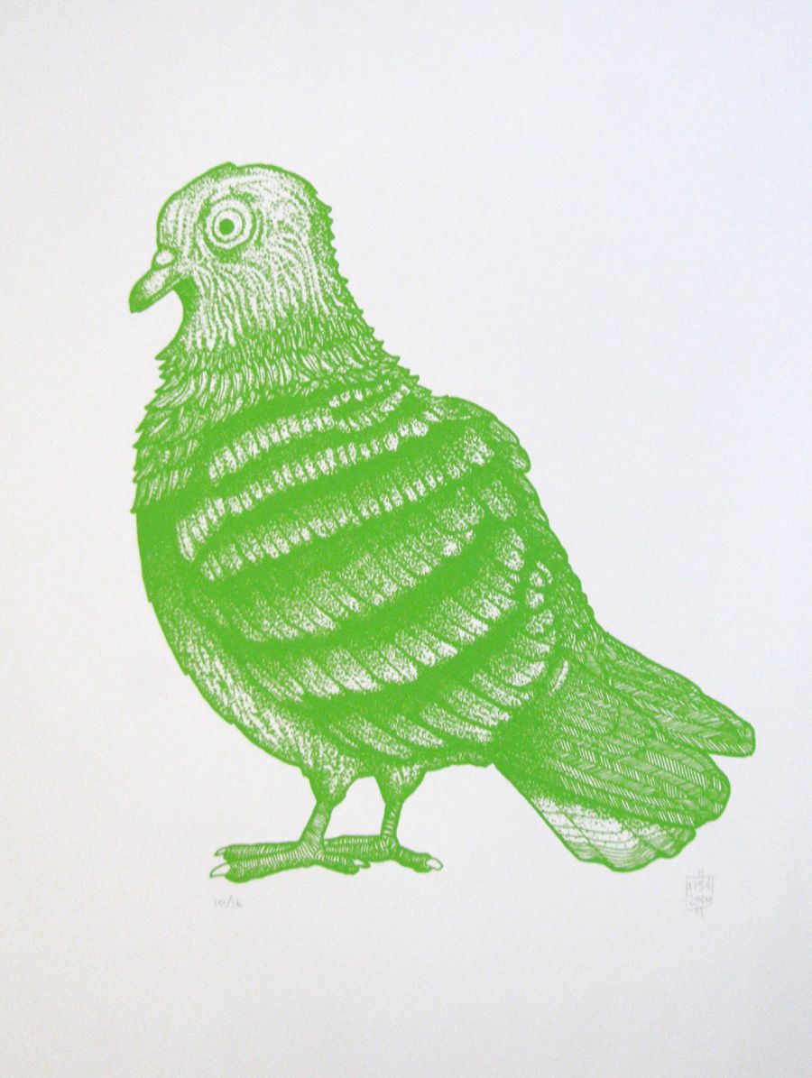 Editions d'art de JIBE a pour titre  PIGEON style graphique dim : JIBEprix:80
