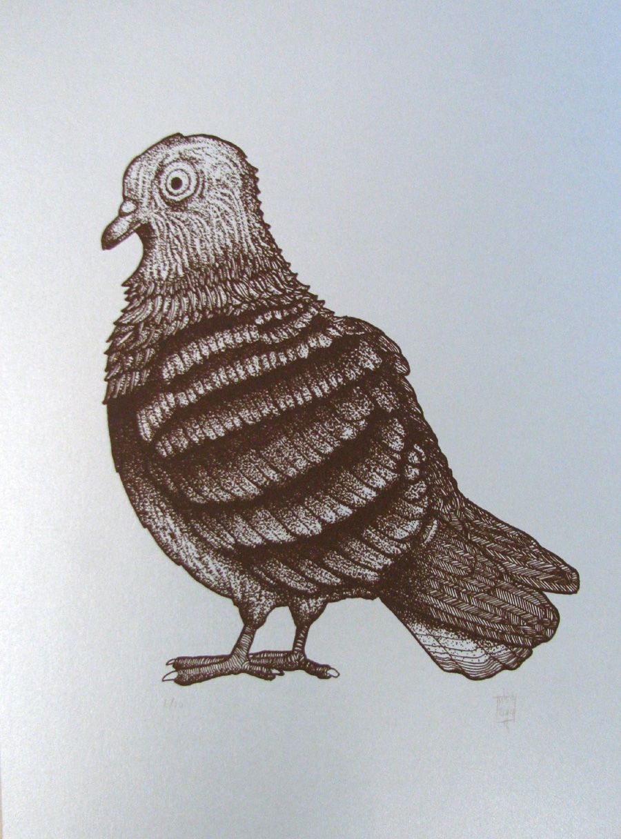 Editions d'art de JIBE a pour titre  PIGEON style graphique dim : JIBEprix:100