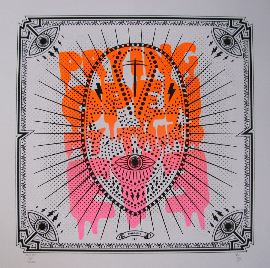 Editions d'art de JIBE a pour titre  THIRD EYE style graphique dim : JIBEprix: