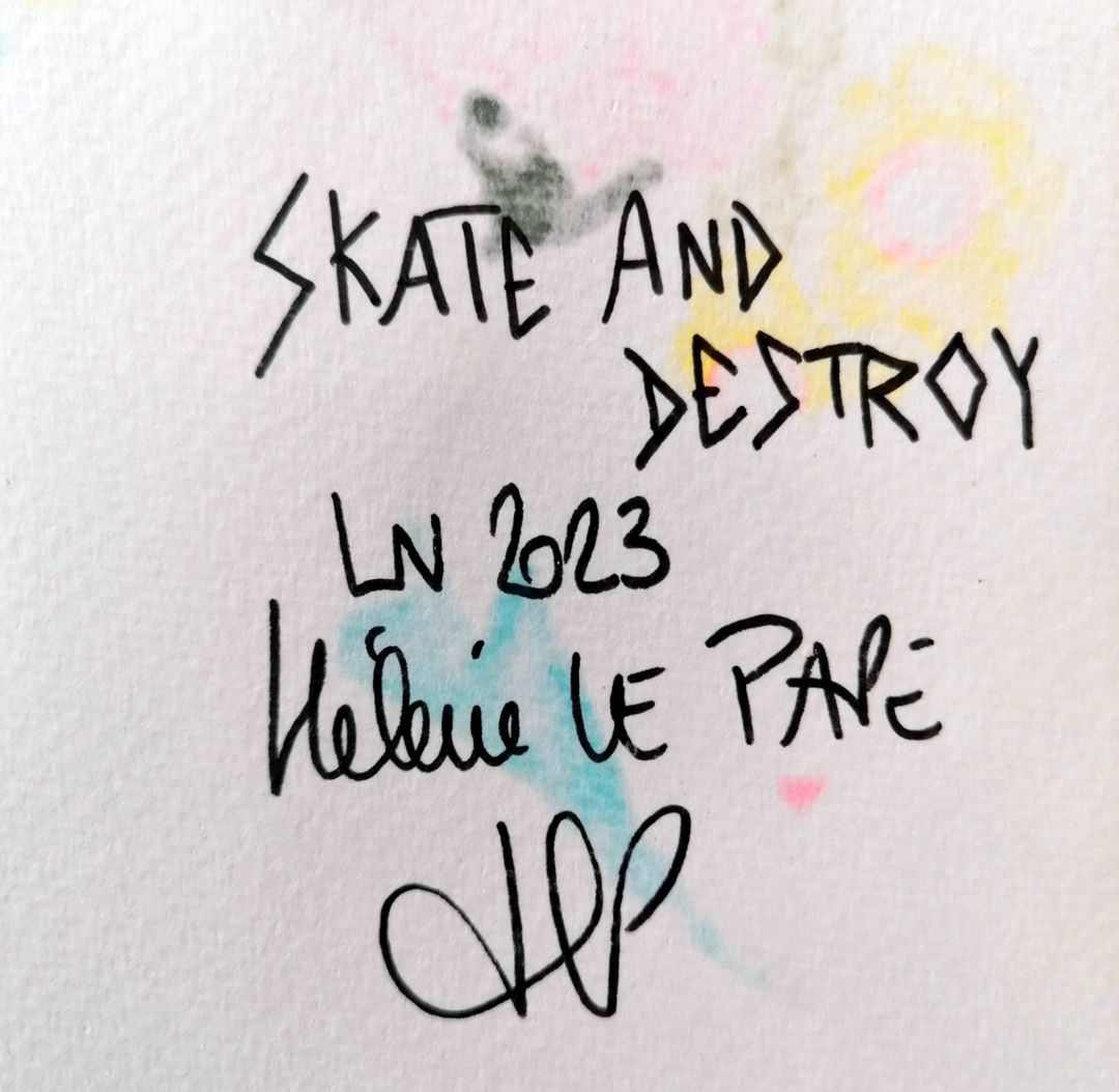 Dessin de LN LE PAPE a pour titre  SKATE AND DESTROY style street pop art dim : LN LE PAPEprix:50