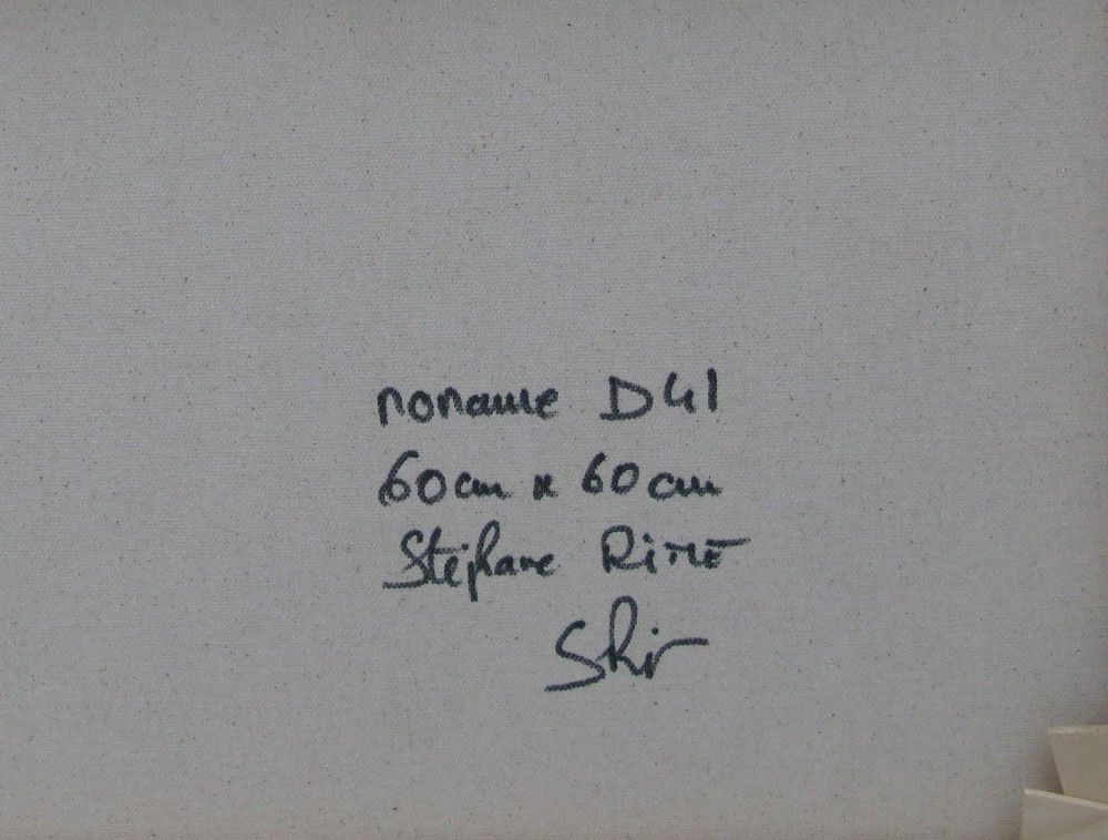 Tableau de STEPHANE RIME a pour titre  NO NAME D41 style abstrait dim : STEPHANE RIMEprix: