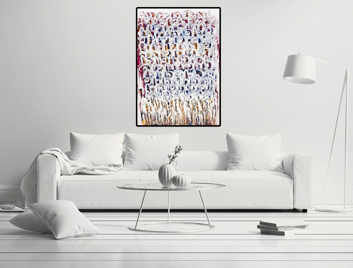 Tableau de STEPHANE RIME a pour titre  NONAME AURORE 2019 style abstrait dim : STEPHANE RIMEprix:1350