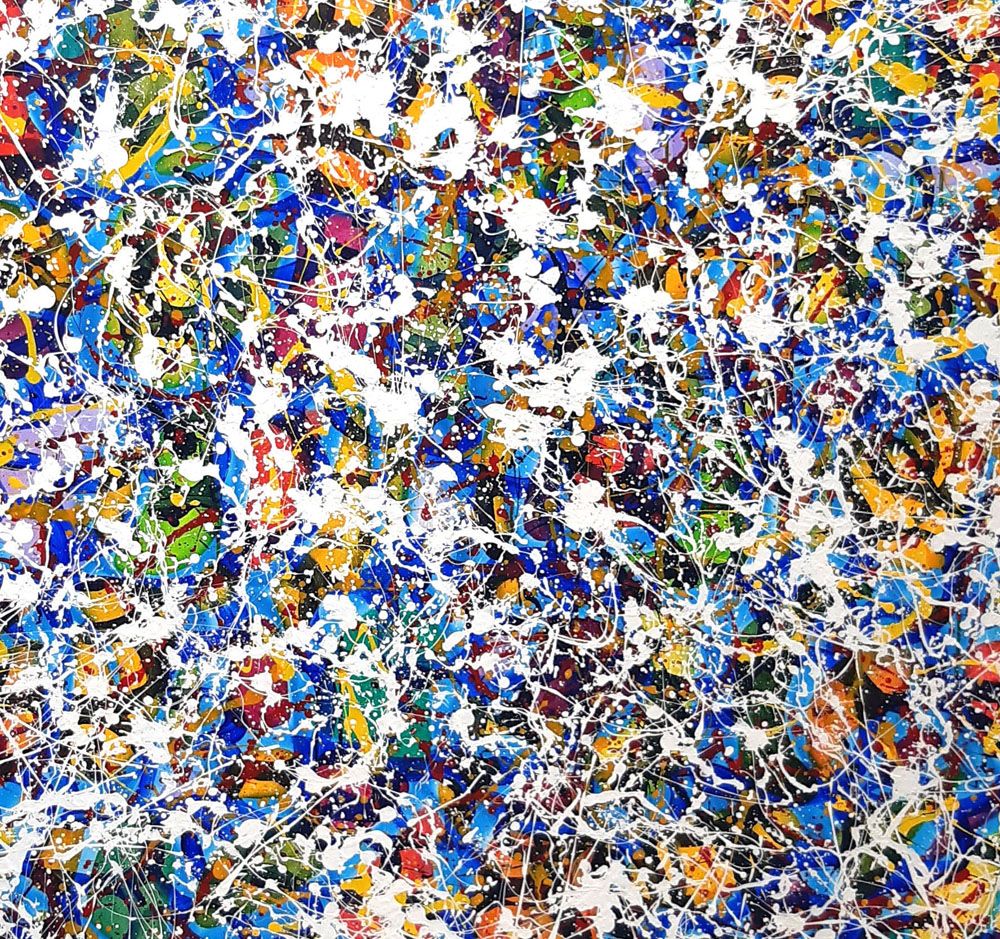 Tableau de STEPHANE RIME a pour titre  NONAME LES FRONTIERES BLANCHES 2017 style abstrait dim : STEPHANE RIMEprix:
