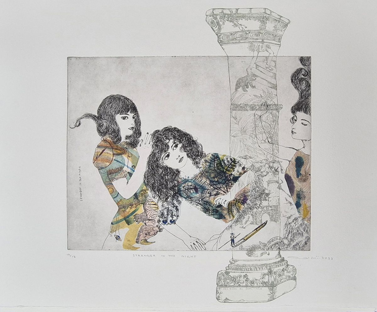 Editions d'art de ATSUKO ISHII a pour titre  STRANGER IN THE NIGHT style figuratif dim : ATSUKO ISHIIprix:250