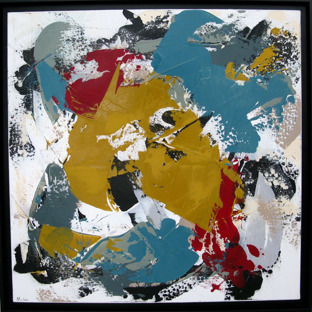 Tableau de CELINE WEBER a pour titre  Safran style abstrait dim : CELINE WEBERprix:650
