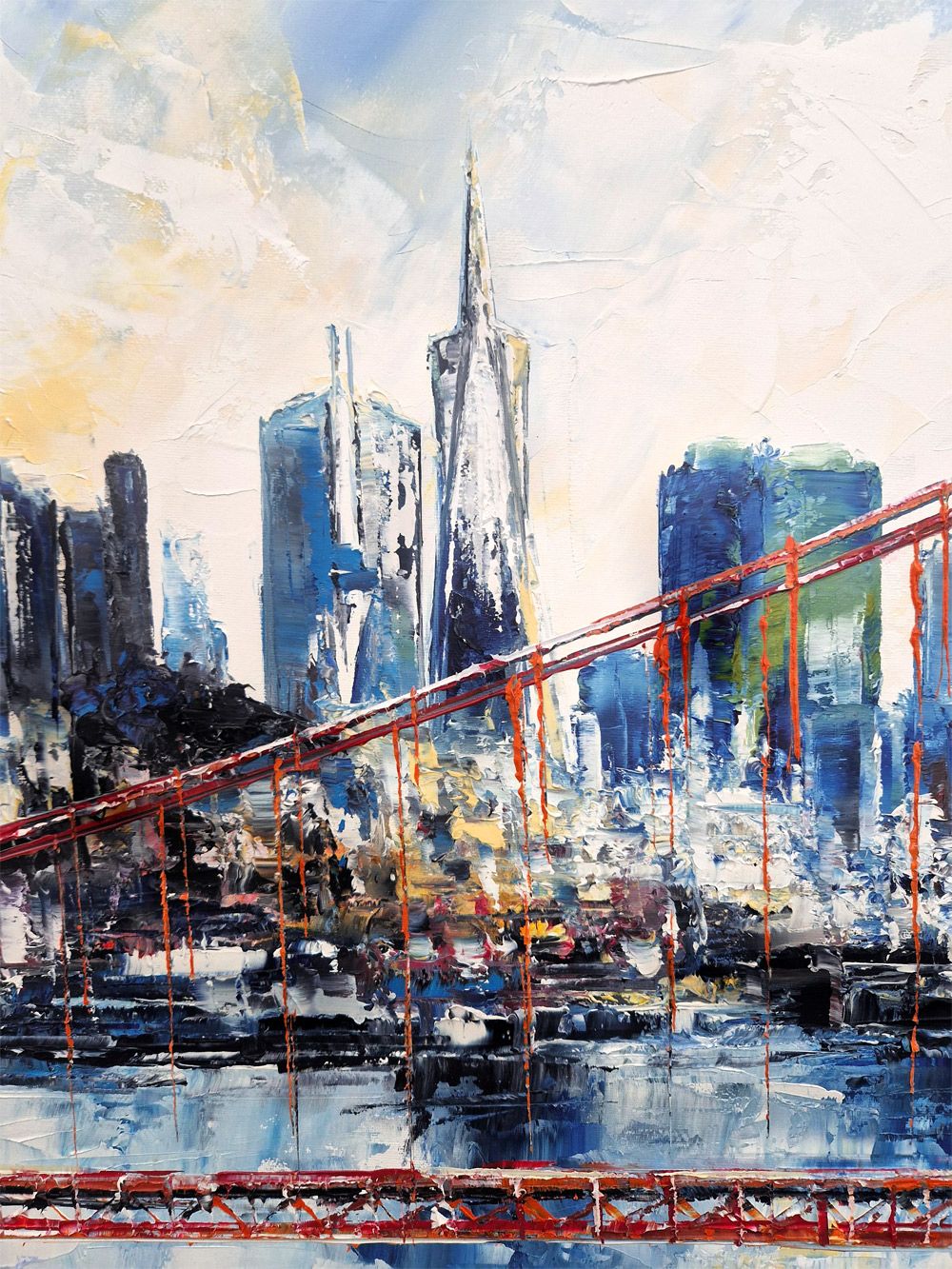 Tableau de PHIL a pour titre  San Fransicco style figuratif dim : PHILprix:550