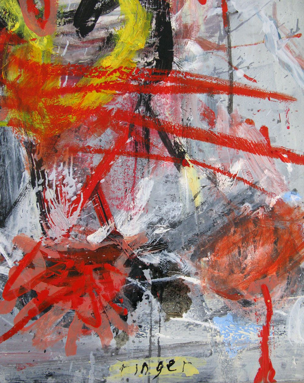 Tableau de RINGER HERVE a pour titre  SANS TITRE style abstrait dim : RINGER HERVEprix:1600