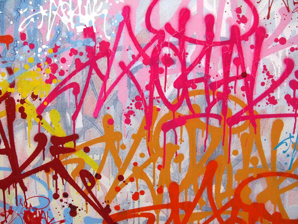 Tableau de EL GATO S. a pour titre  sans titre style graffiti, street art dim : EL GATO S.prix:1900