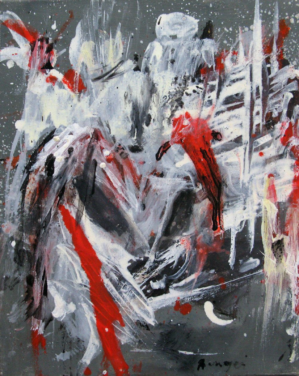Tableau de RINGER HERVE a pour titre  SANS TITRE style abstrait dim : RINGER HERVEprix:160