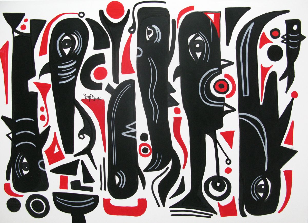 Tableau de Daniel De POLIGNAC a pour titre  Sao Paulo style graphique dim : Daniel De POLIGNACprix:950