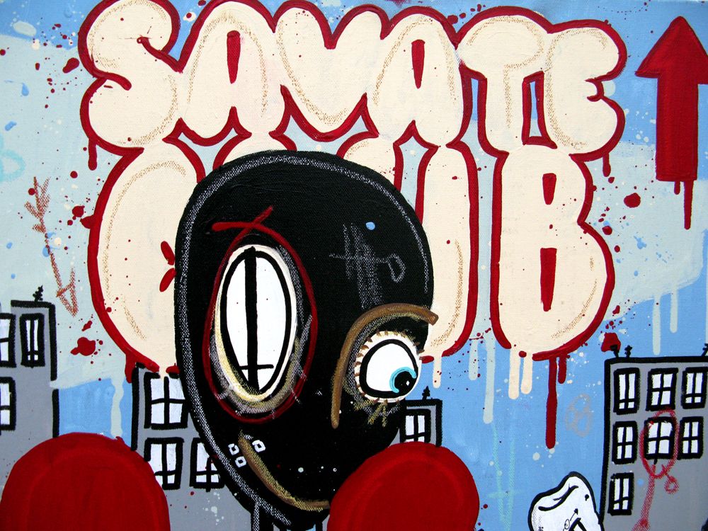 Tableau de DIDIER GOMEZ a pour titre  Savate club style street pop art dim : DIDIER GOMEZprix:290