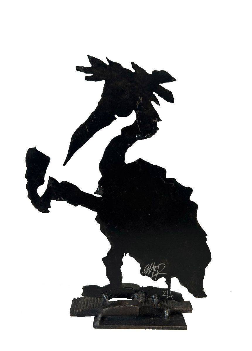 Sculpture de EMER a pour titre  Le cygnar style graphique dim : EMERprix:130
