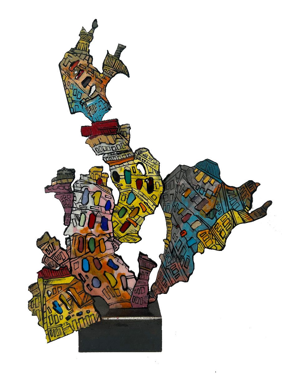 Sculpture de EMER a pour titre  City style graphique dim : EMERprix:140