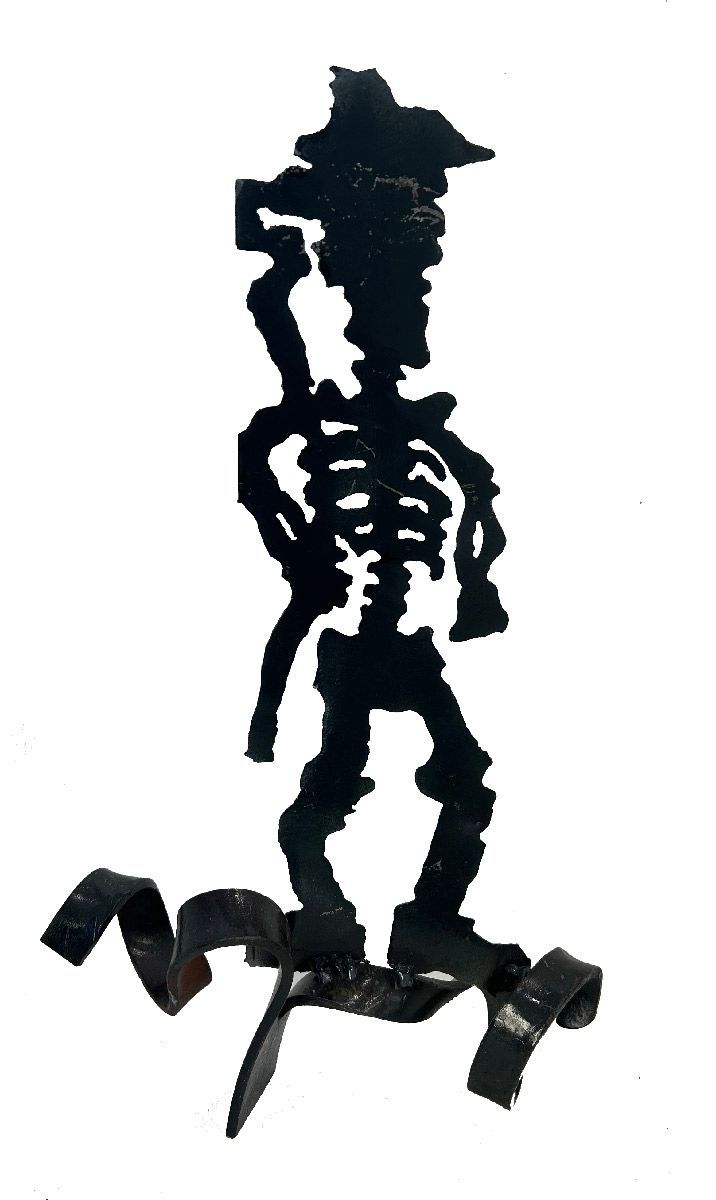 Sculpture de EMER a pour titre  Slipskull style graphique dim : EMERprix:170