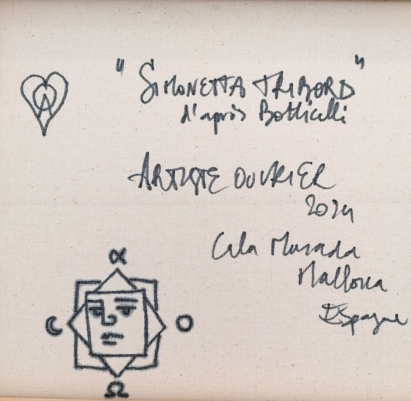 Tableau de ARTISTE OUVRIER a pour titre  SIMONETTA TRIBORD style figuratif dim : ARTISTE OUVRIERprix:1200