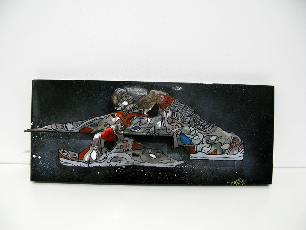 Tableau de EMER a pour titre  Sneakers 5 style street pop art dim : EMERprix:200