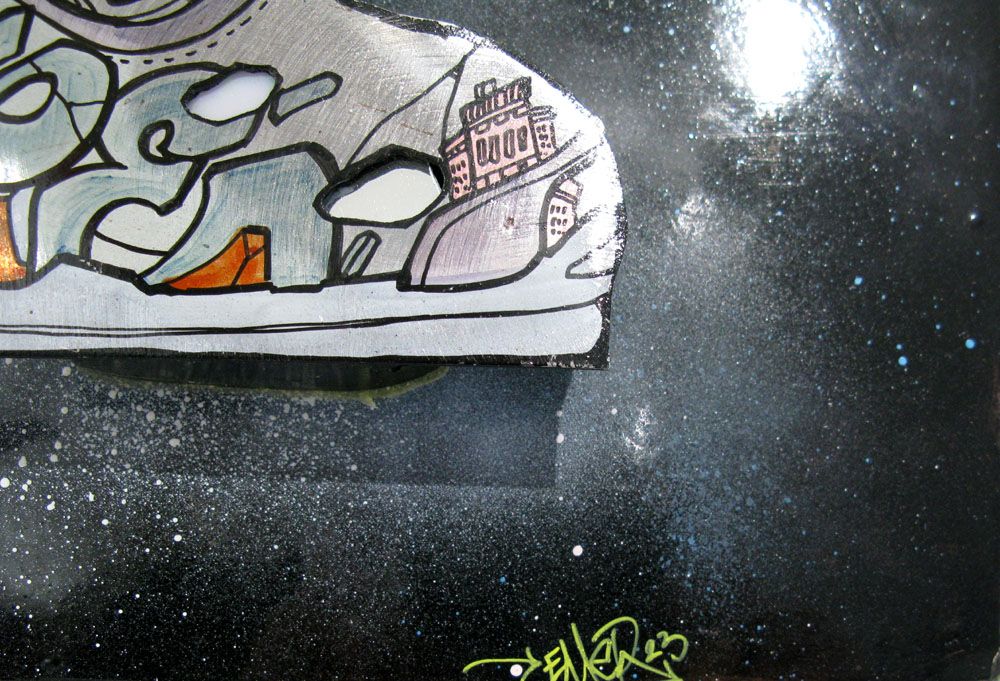 Tableau de EMER a pour titre  Sneakers 5 style street pop art dim : EMERprix:200