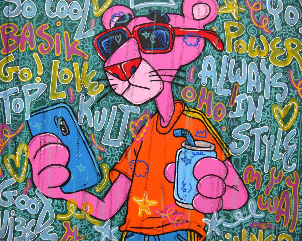 Tableau de RICO SAB a pour titre  So cool pink style graphique dim : RICO SABprix:600