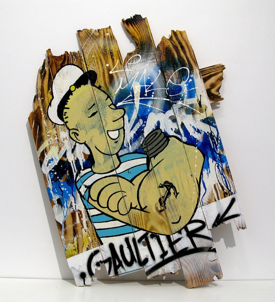 Tableau de JUG a pour titre  Spinash style street pop art dim : JUGprix:450