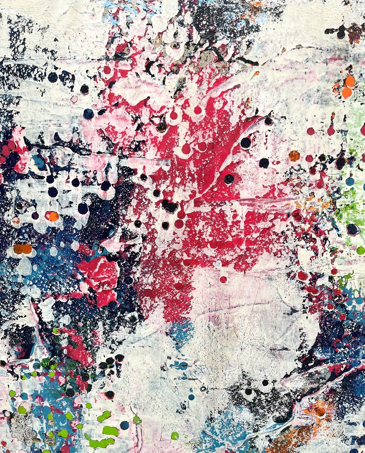 Tableau de CELINE WEBER a pour titre  Stone confettis style abstrait dim : CELINE WEBERprix:950
