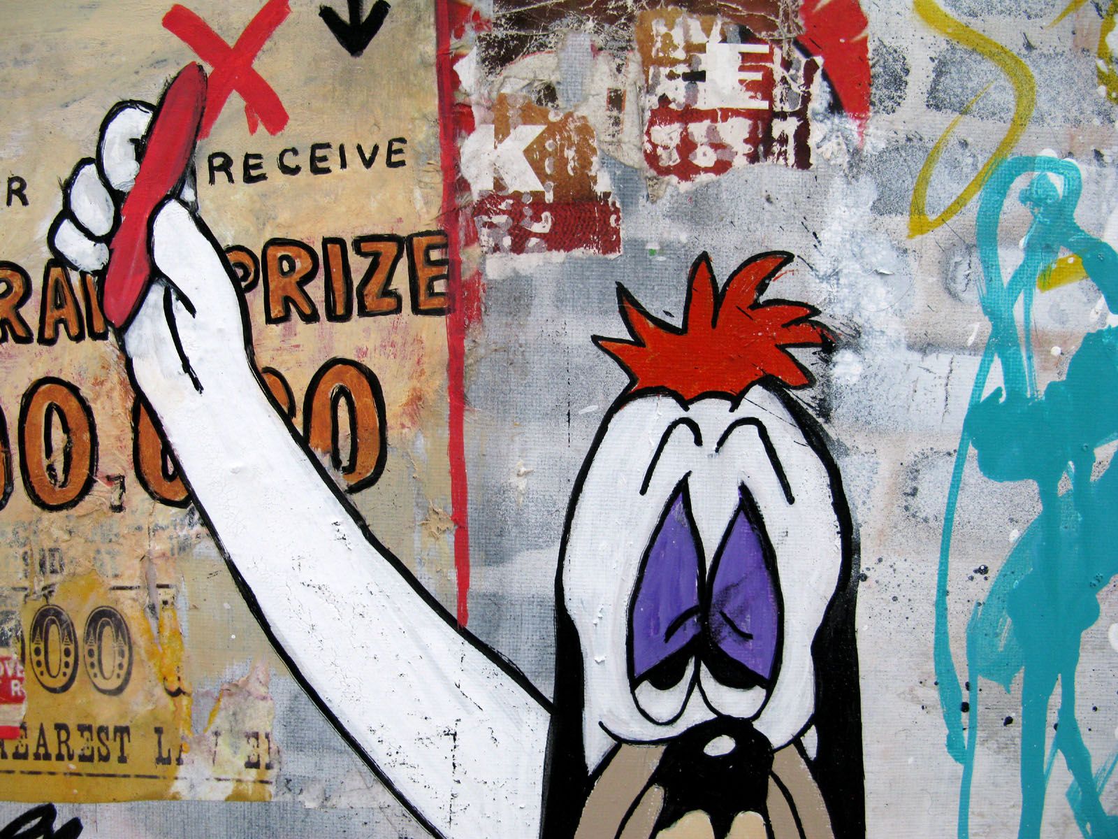 Tableau de PATRICIA GADISSEUR a pour titre  Vanity Fair style graffiti, street pop art dim : PATRICIA GADISSEURprix:700