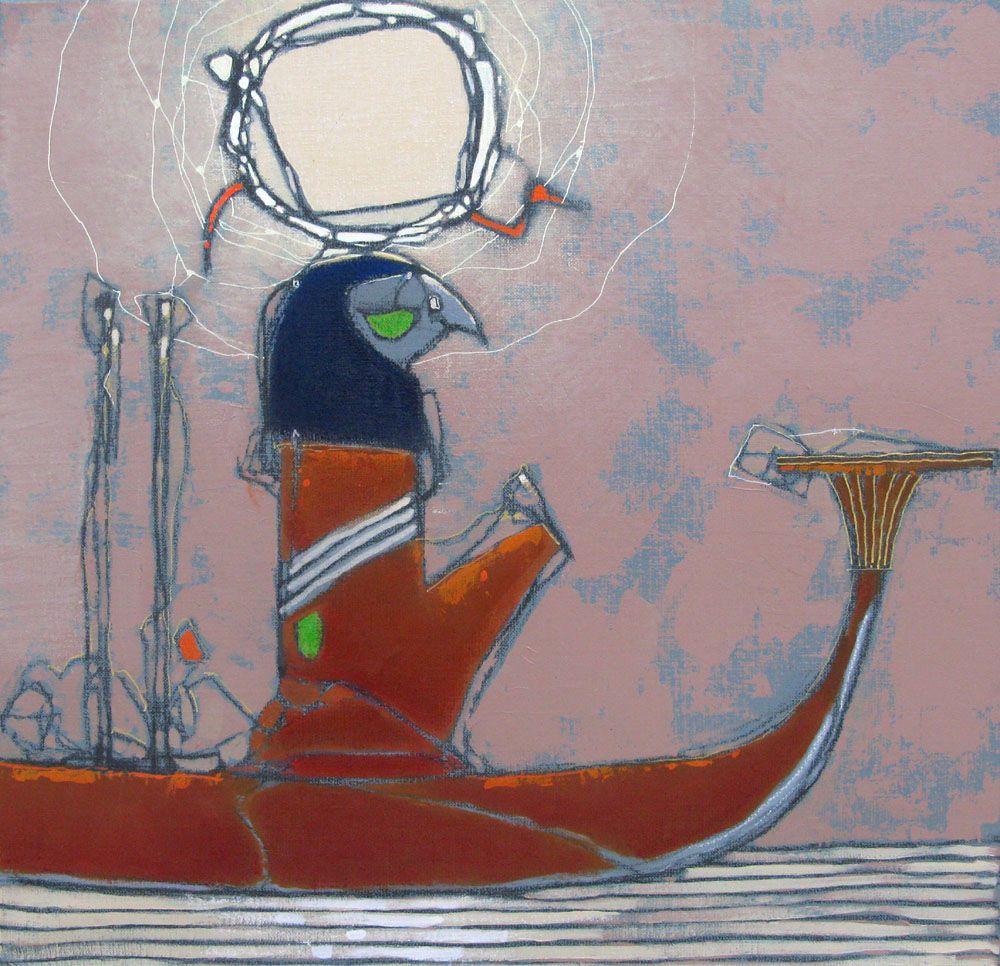 Tableau de MASSEBEUF Olivier a pour titre  Sunkeeper style figuratif dim : MASSEBEUF Olivierprix:400