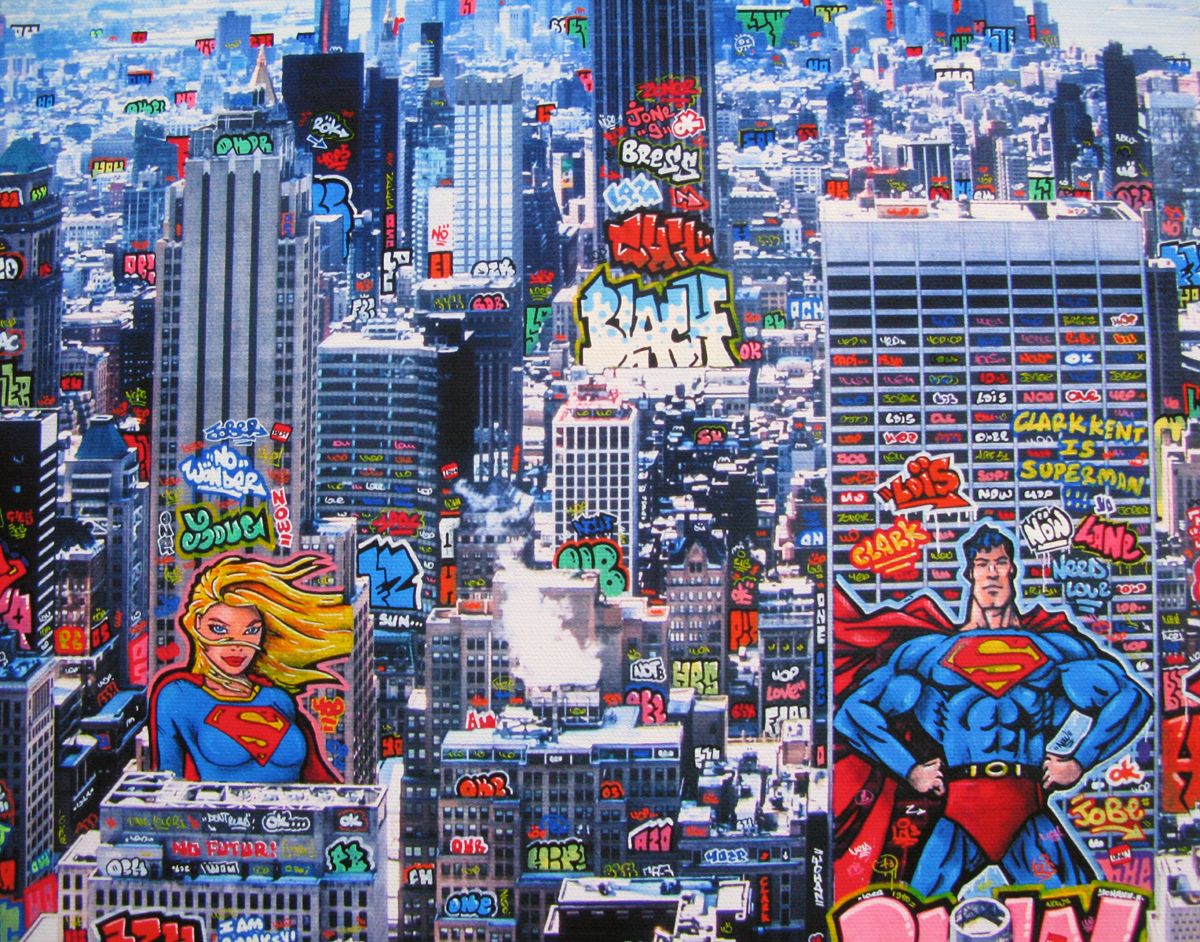 Editions d'art de BLACH a pour titre  SUPER NY style graffiti, street pop art dim : BLACHprix:160