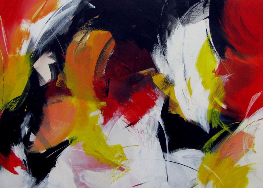 Tableau de JM BARROIS a pour titre  SANS TITRE style abstrait dim : JM BARROISprix:800