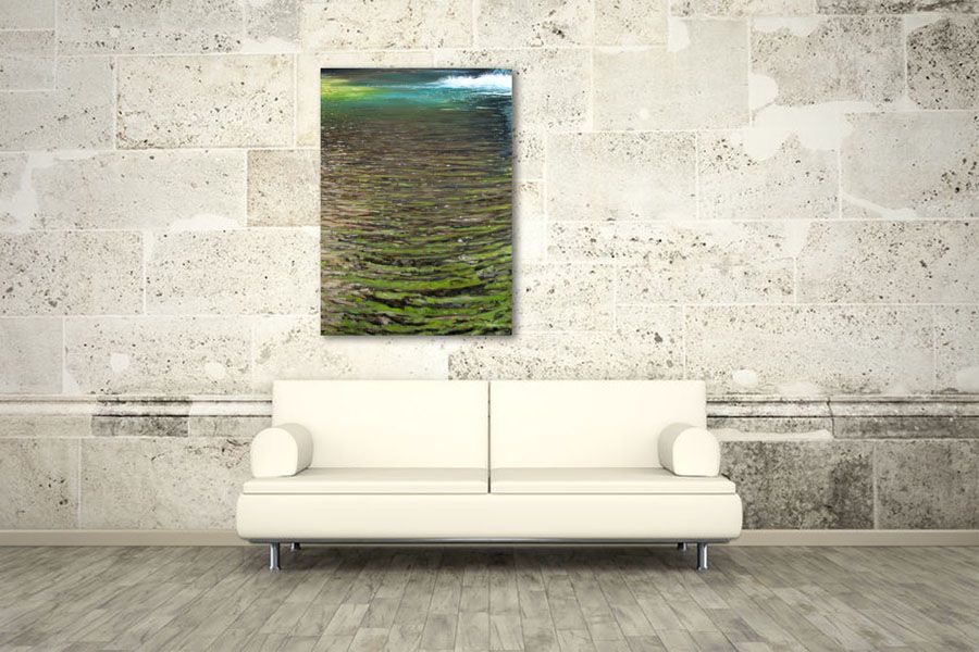 Tableau de ELISE BARAT a pour titre  CASCADE DU HERISSON style figuratif dim : ELISE BARATprix: