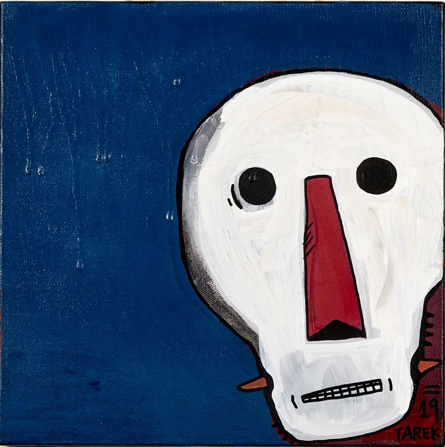 Tableau de TAREK a pour titre  SKULL style abstrait dim : TAREKprix: