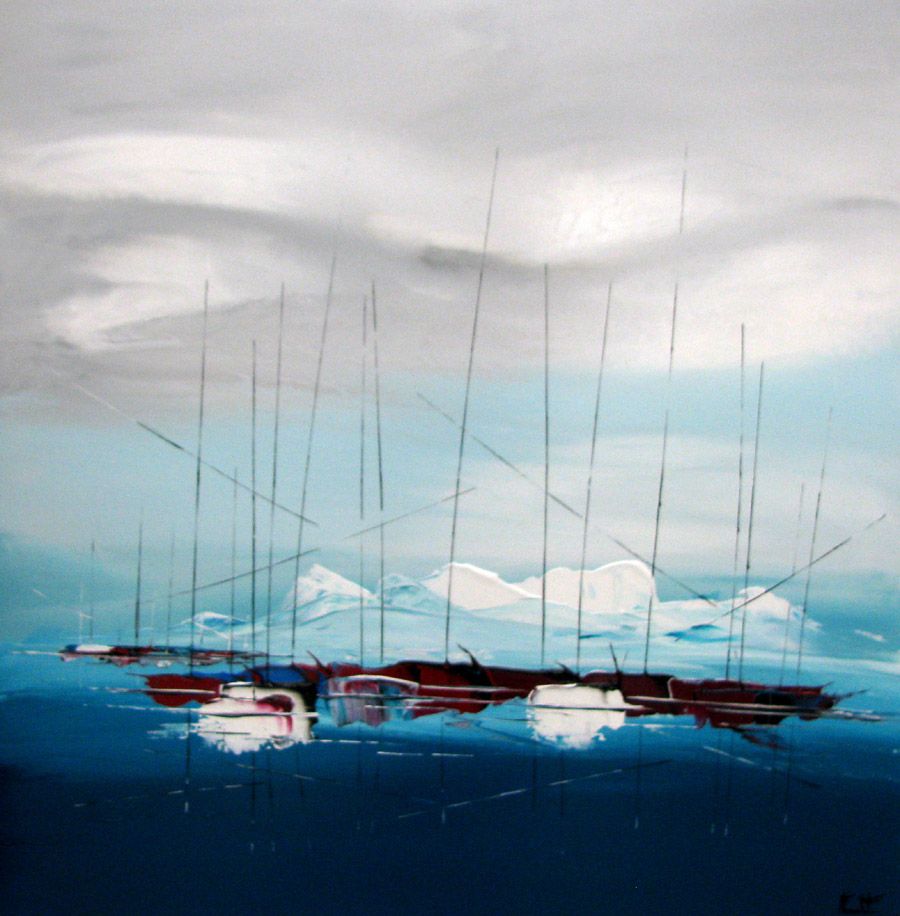 Tableau de F. BOUTET a pour titre  SANS TITRE 56 style figuratif dim : F. BOUTETprix:850