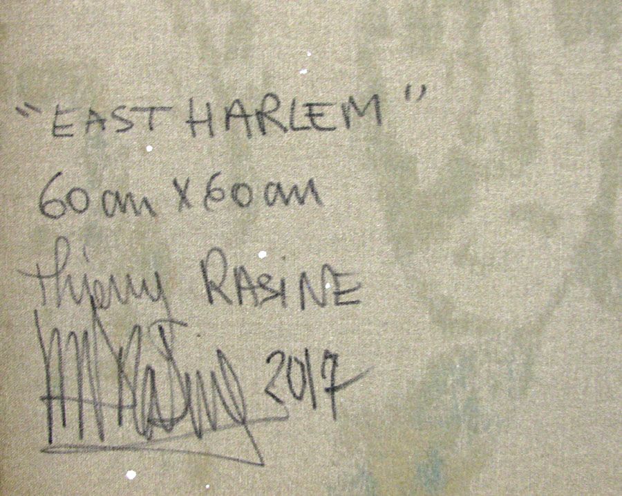 Tableau de THIERRY RASINE a pour titre  EAST HARLEM style figuratif dim : THIERRY RASINEprix:500