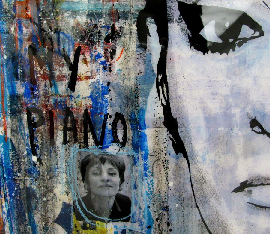 Tableau de THIERRY RASINE a pour titre  BARBARA style street pop art, street art dim : THIERRY RASINEprix:800