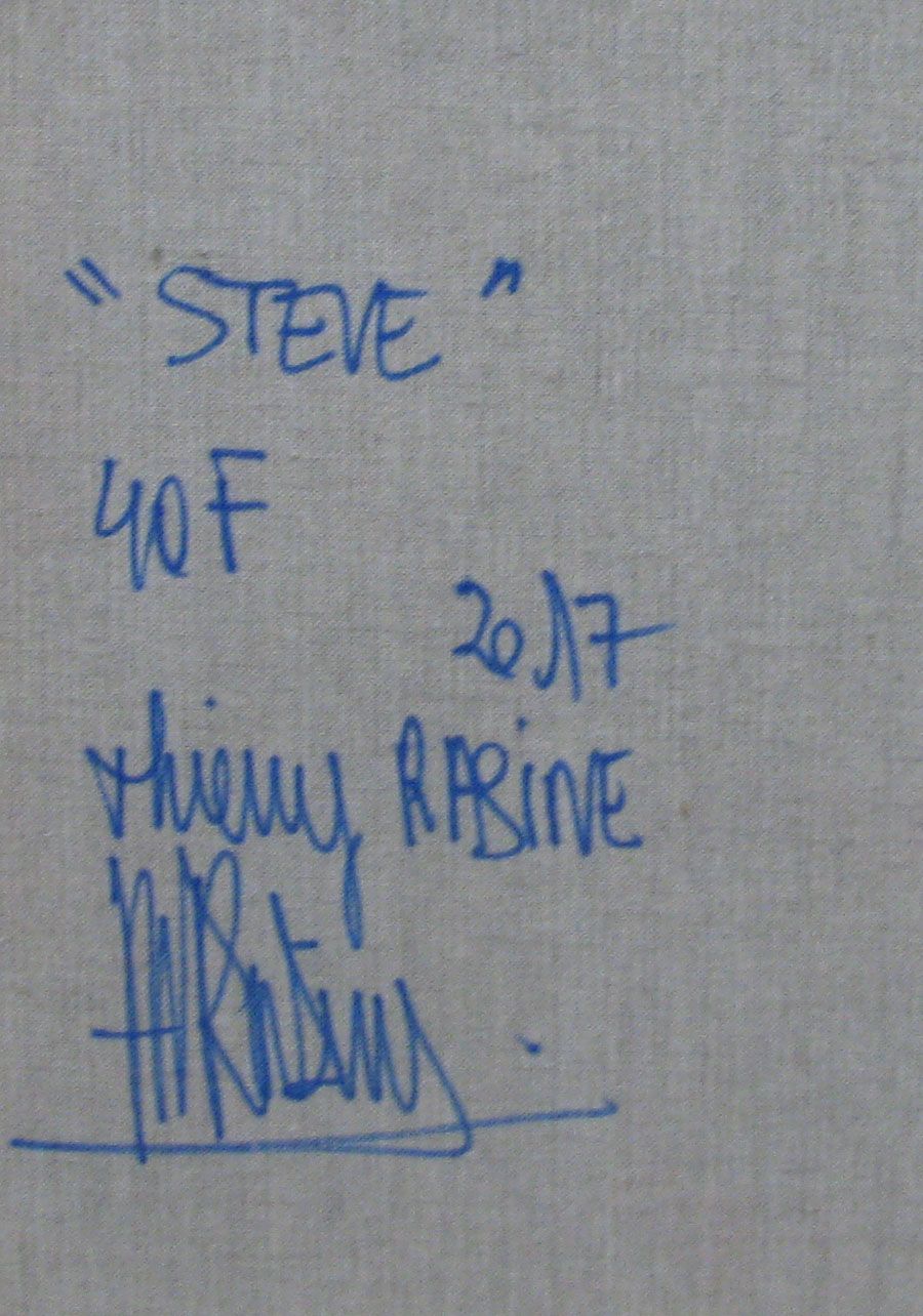 Tableau de THIERRY RASINE a pour titre  STEVE style street pop art, street art dim : THIERRY RASINEprix:1000